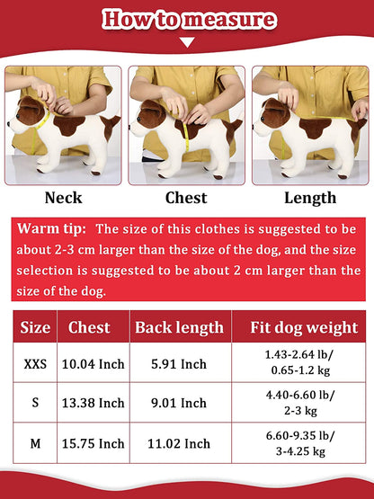 4 Pieces Small Dog Sweaters Dog Hoodie Clothes with Hat for Small Dogs Boy Chihuahua Clothes with Pocket Puppy Pet Winter Clothes Warm Hoodies Coat Sweater Shirt (XXS)